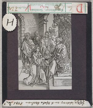 Vorschaubild Albrecht Dürer (?): Konrad Celtis überreicht sein Buch dem sächsischen Kurfürsten 